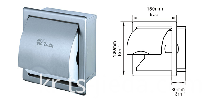 내장형 종이 롤 디스펜서 Built-in paper roll Dispenser for toilet
